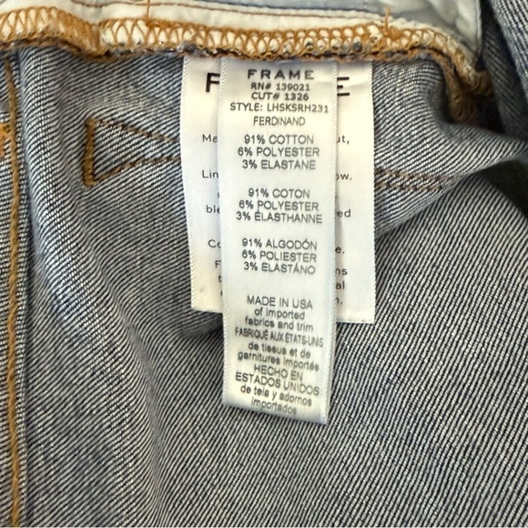 Women’s Frame Lehigh Dark Wash Denim Skinny. Size 26 - Picture 16 of 16